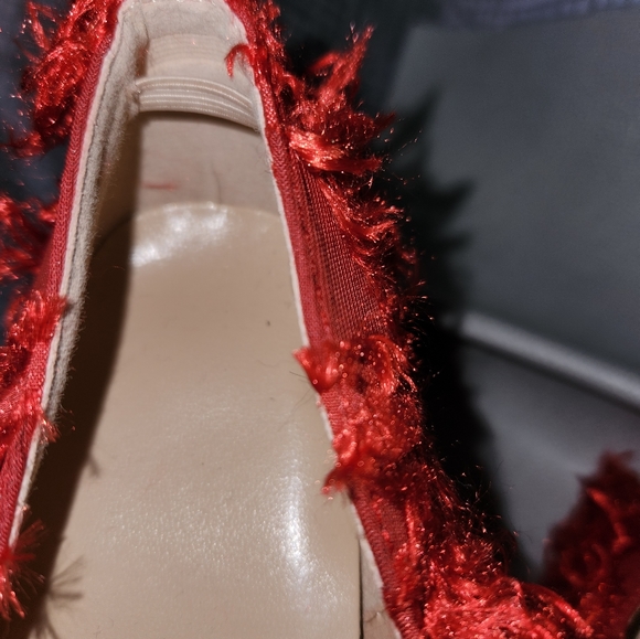 💋RED FABRIC PUMPS /NEW💋 - Picture 5 of 6